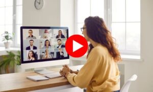 woman in web meeting